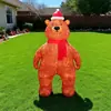 Suministro transfronterizo exclusivo de modelos inflables de oso de dibujos animados para decoración navideña, lindos adornos inflables, esenciales para el hogar