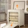 Caja de Almacenamiento Gran Capacidad Extra Grande Plegable Caja de Almacenamiento para Juguetes Ropa con Tapa Gabinete de Almacenamiento de Plástico Caja de Almacenamiento Gabinete