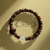 Pulseira Natural de Sândalo de Madeira Grânulos de Sândalo Contas Estilo Fino Pulseira Retrô Masculina e Feminina Sândalo Verde Ébano Contas de Buda Brincar