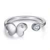 Anillo Europeo y Americano de Plata de Ley 925 con Zircón y Perla para Mujer, Anillo de Nicho de Gama Alta, Anillo de Diamante de Cuatro Garras, Anillo de Plata con Lazo
