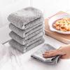 Paño de Limpieza de Carbón de Bambú para Cocina, Paño Engrosado Multifuncional para Lavar Platos, Limpia Mesas, Absorbe Agua, Elimina Grasa, Fácil de Limpiar, Paño de Lino