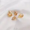 Colar Torcido de Contas Redondas Contas Olho de Gato Branco Pingente Dourado Brincos DIY Feitos à Mão Pulseira de Contas Pingente