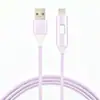 Cable de Datos con Luz LED Hueca de Colores 120W Carga Súper Rápida Adecuado para Apple Tipo-C Cable de Carga Fuente de Fábrica