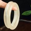 Natural Jade Toranja Em Pó Feminino Fino Redondo Tira Pulseira De Beleza Afeganistão Luz Rosa Rodada Tira Jade Pulseira