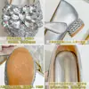 Zapatos de Princesa Brillantes de Cristal para Niñas, Nuevos Zapatos para Bebés de Suela Suave, Zapatos de Vestir para Actuación Infantil, Zapatos Mary Jane con Pedrería