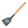 Juego de utensilios de cocina de silicona con mango de haya para cocina, juego de 9 piezas, cuchara y pala para cocinar.