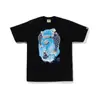 260g Marca de Moda Venta al por Mayor Transfronteriza Camiseta Pesada Bape Cabeza de Mono Tiburón