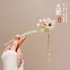 Pasador de Sándalo Negro para Mujer, Accesorio para el Cabello Fresco y Elegante, Pasador de Flor de Magnolia, Adorno para el Cabello Estilo Antiguo Qipao, Pasador Diario para Peinados Recogidos