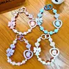 Cadena para Teléfono con Cuentas con Forma de Corazón Transfronteriza Llavero Colgante para Coche Femenino Regalo Pequeño para Pareja Venta al por Mayor
