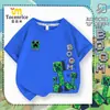 Nueva Camiseta de Manga Corta Estilo Minecraft para Niños Algodón Puro Moderna Superior de Media Manga para Niñas Ropa Fresca de Verano para Niños 7