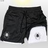 Amazon AliExpress Explosiones Pantalones Cortos Dobles de Dos en Uno para Hombre Europeos y Americanos Serie Araña Pantalones Cortos de Playa
