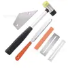 Accesorios para instrumentos musicales herramientas de reparación de guitarra martillo de rosca 6 en 1 regla niveladora piedra de afilar junta protectora lima