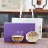 Juego de Tazas de Té de Cerámica Hechas en Fábrica con Diseño de Glicinias y Carpas en Caja de Regalo de Alta Gama, Juego de Té de Alto Valor Estético, Regalo Práctico para Regalar