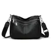 Bolsa transversal transfronteiriça feminina 2025 nova couro genuíno grande capacidade multi-compartimentos camada superior bolsa de couro bovino bolsa de ombro feminina moderna