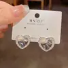 Pendientes Cuadrados de Plata con Perla y Diamante en Forma de Corazón, Estilo Retro Francés Simple, Pendientes Personalizados de Lujo Ligero con Diseño Versátil para Mujer