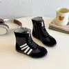 Botas de Cuero de Moda para Niños 2025 Verano Nuevo Estilo Deportivas de Caña Alta para Niños Mayores, Botas de Moda Estudiantes de Moda con Suela Blanda