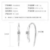 Pendientes Minimalistas de Moda con Moissanita Color D y Cuatro Garras para Mujer, Elegantes y Versátiles, Joyería de Hélice de Plata de Ley 925
