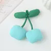 Colgante Llavero Cereza Dulce Lindo Nuevo Colgante Macarrón Bolsa Tela Joyería Pequeña Creativo Accesorios para Mochila Escolar