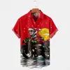 Camiseta Nueva de Navidad Transfronteriza Serie Navideña Impresión 3D Amazon Aliexpress Camisa de Manga Corta para Hombre
