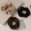 Goma para moño fruncida estilo francés, Cuerda para el pelo de tela para mujer, Accesorio para coleta baja, Adorno para el pelo de Otoño e Invierno