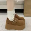 Zapatos Birkenstock de Suela Gruesa Retro de Nuevo Estilo para Mujer, Aumento de Altura Pequeño de 6 cm, Mocasines Versátiles Retro Otoño 2025