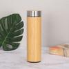 Necesidades diarias concha de bambú taza de vacío forro de cerámica arena púrpura acero inoxidable vacío taza de vacío logo impreso