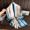 Lenço de Seda Direto da Fábrica Longo Alto Padrão Moda Estampado Lenço de Marca Grande Verão Fino Protetor Solar Xale