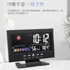 Relógio Digital Multifuncional com Tela Colorida Calendário Perpétuo Despertador Relógio com Display Digital para Casa Termômetro Higrômetro Enfeites para Sala de Estar