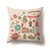 Direto da fábrica série de Natal poliéster travesseiro Papai Noel multi-plataforma capa de travesseiro de rena de Natal