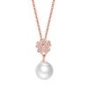 Collar Lingchuang S925 de plata esterlina con perlas, serie de perlas de cerezo, estilo vintage, nicho de lujo ligero para mujer