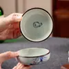 Elegante y sencillo plato de cerámica con forma de loto para casas de té, con nueces, frutas secas y bocadillos; adecuado para uso comercial en salones de té y salas de estar