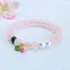 Pulseira de Cristal Rosa Natural Guan Yu Jade Pulseira Duas Vidas de Felicidade Novo Estilo Chinês Transmissão ao Vivo Atacado Dropshipping S5061003