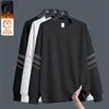 Sudadera de Hombre Cuello Redondo Estampada Otoño e Invierno Nueva Suelta Terciopelo Manga Larga Jersey Moda Casual Versátil Camiseta Interior Moderna Hombre