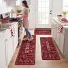 Tapetes de piso para cozinha estilo americano para envio internacional, absorventes, resistentes à sujeira, fáceis de manter, tapetes de pé em formato de tira longa, conjunto de tapetes para porta de entrada