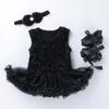 Verão transfronteiriço novo 0-2 anos menina estilo princesa sem mangas saia-calça tutu conjunto de três peças outlet de fábrica