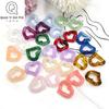 Hebilla de cadena de amor acrílica de 20 x 18 mm, cadena bicolor con diseño de nube, para bolso, llavero, zapatos, accesorios de joyería DIY