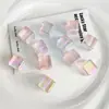 Nuevas cuentas acrílicas cuadradas transparentes mate UV de alta calidad de 14 mm con agujeros rectos para materiales y accesorios de cadenas para teléfono DIY