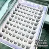 Milin pegamento dulce para pestañas sin pegamento 10 filas de pequeñas hojuelas de zorro fino pestañas postizas racimo único segmentadas rizado natural aspecto voluminoso