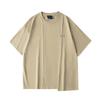 Camiseta de 280G Estilo Nacional Pesado Diseño Nicho Marca de Moda Puntada Irregular Manga Corta Media Verano para Hombres y Mujeres Holgada