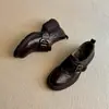 Mocassins Femininos de Bico Redondo, Sola Grossa, Silenciosos e Confortáveis para o Dia a Dia, com Corte Profundo