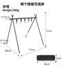 Estante de Almacenamiento para Camping al Aire Libre Aleación de Aluminio Portátil Plegable Trípode de Camping Colgador de Artículos Varios de Viaje
