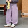 Pantalones Térmicos de Invierno para Niños, Pantalones Largos Cálidos Casuales para Niños y Niñas, Pantalones Jogger Acolchados con Parches de Forro Polar Bordado, Modernos