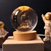 Bola de Cristal Luminosa Tallada en 3D Internamente Transfronteriza Luz Cálida Luz Nocturna Adornos de Decoración Navideña para Amigos Regalos de Navidad