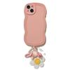 Colgante con forma de flor sonriente para iPhone 13 Pro Max, funda para teléfono móvil Apple 16, borde ondulado 15, 14
