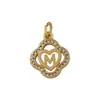 Distrito Lu Europeo y Americano Transfronterizo Retro Circonita Hexágono 26 Letras Inglesas Colgante Luz Lujo Versátil Accesorios de Collar