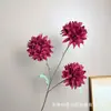 Crisantemo de bola de 3 cabezas flor artificial bola de cristal decoración de boda arreglo de escena de pared de fondo de hotel venta al por mayor