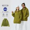 Sudadera con capucha de terciopelo pesado Silver Fox de 600 g para hombre y mujer, estilo de pareja de otoño e invierno, casual, moderna, de marca, holgada, de manga larga