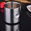 Venta al por mayor de fábrica acero inoxidable no magnético doble capa aislamiento 304 engrosado taza de café con carrete y cuchara juego de tres piezas Láser