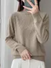 Suéter de Malha com Pedraria Hot-fix para Indústria Pesada Feminino Design Brilhante de Luxo Leve Textura Macia Elegante Manga Longa Top Camada Base Emagrecedora Primavera Outono