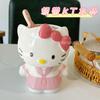 Nuevo Vaso de Agua Rosa de Hello Kitty Sencillo con Tapa Creativo Vaso de HelloKitty de Cumpleaños para Amigos